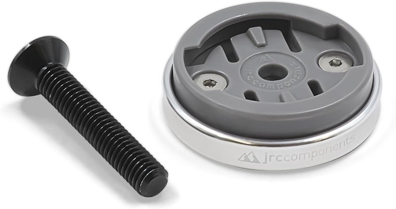 JRC Components Enkei Top Cap Bike Stem Mount | Compatible with All Models of Wahoo Elemnt GPS Devices | Lightweight CNC 6061-T6 Aluminium Body | Suitable for use with 1 1/8" Headset - Silver - Image 1